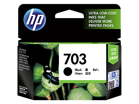 HP Deskjet 703 Black Ink Cartridge (CD887AA) EL